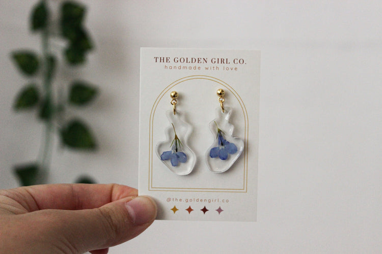 Resin Dangle Earrings | Handmade Resin Earrings | Trendy Lightweight Dangle Earrings