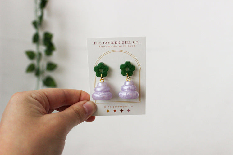 Resin Dangle Earrings | Handmade Resin Earrings | Trendy Lightweight Dangle Earrings