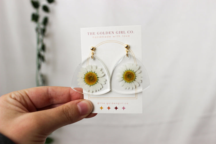 Resin Dangle Earrings | Handmade Resin Earrings | Trendy Lightweight Dangle Earrings