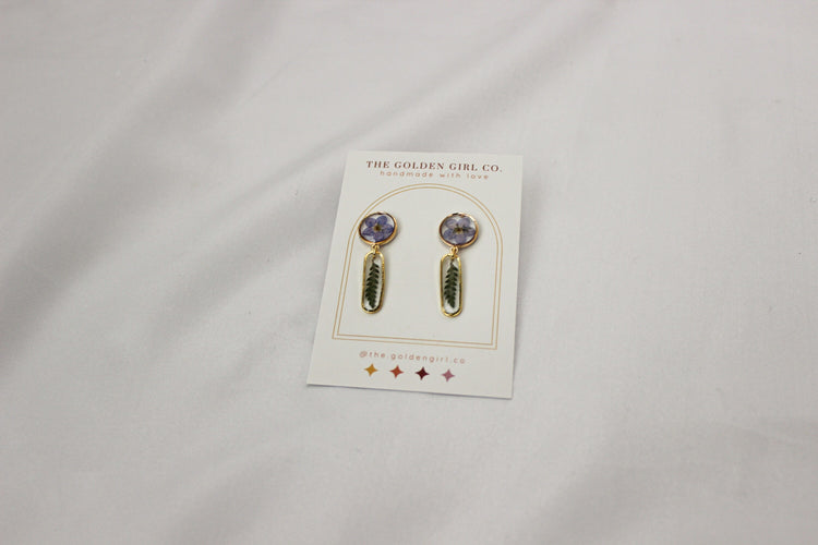 Resin Dangle Earrings | Handmade Resin Earrings | Trendy Lightweight Dangle Earrings | Dainty Gold Filled Earrings