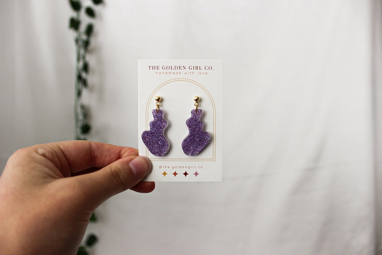 Resin Dangle Earrings | Handmade Resin Earrings | Trendy Lightweight Dangle Earrings
