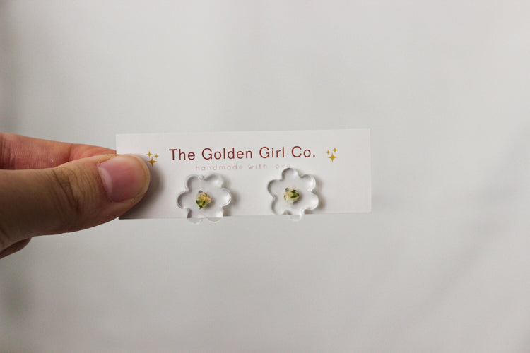 Resin Stud Earrings | Handmade Resin Earrings | Trendy Lightweight Stud Earrings
