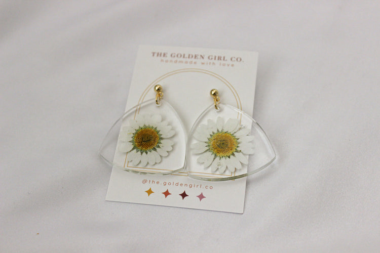 Resin Dangle Earrings | Handmade Resin Earrings | Trendy Lightweight Dangle Earrings