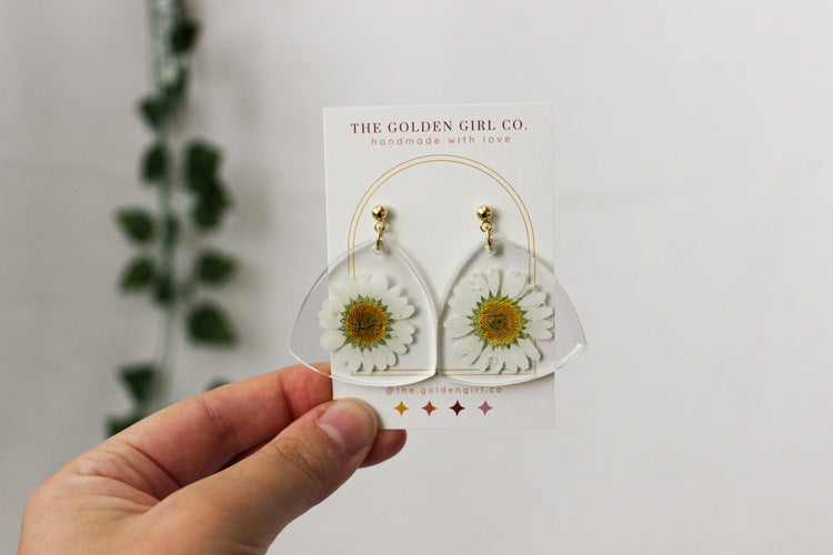 Resin Dangle Earrings | Handmade Resin Earrings | Trendy Lightweight Dangle Earrings