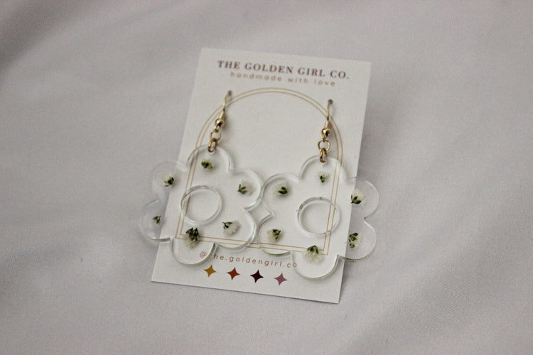 Resin Dangle Earrings | Handmade Resin Earrings | Trendy Lightweight Dangle Earrings