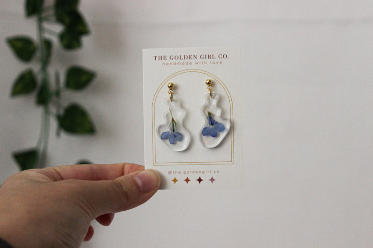 Resin Dangle Earrings | Handmade Resin Earrings | Trendy Lightweight Dangle Earrings
