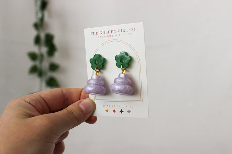 Resin Dangle Earrings | Handmade Resin Earrings | Trendy Lightweight Dangle Earrings