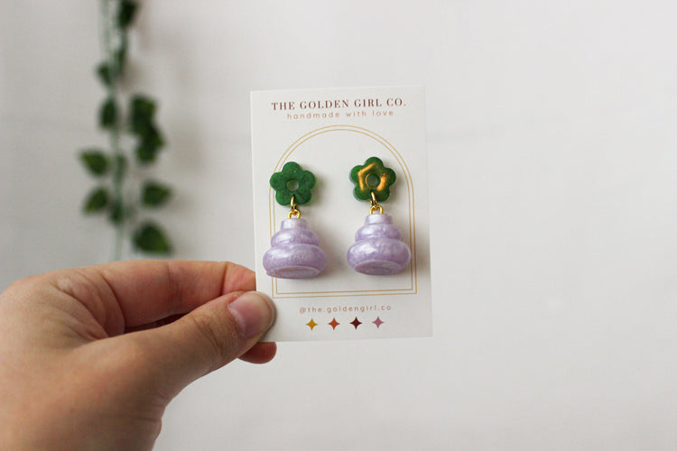 Resin Dangle Earrings | Handmade Resin Earrings | Trendy Lightweight Dangle Earrings
