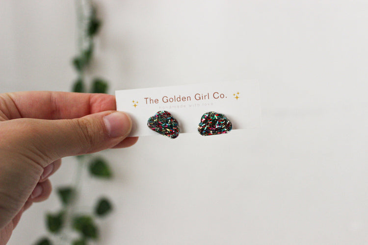Resin Stud Earrings | Handmade Resin Earrings | Trendy Lightweight Stud Earrings