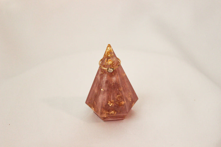 Resin Ring Holder | Cone Ring Holder | Resin Jewelry Stand | Room Decor | Gold Leaf Decor | Elegant Decor