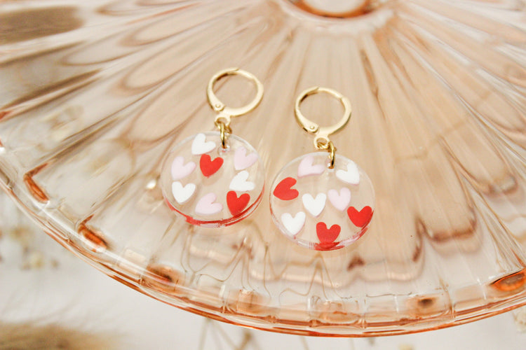 Heart Huggie Hoops | Heart Shaped Huggie Earrings | Valentine Dangle Earrings | Gift for Her | Dainty Gold Filled Earring