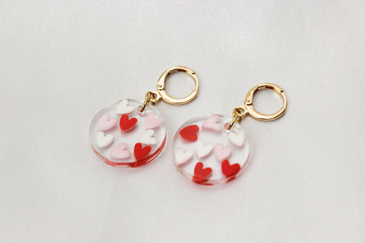 Heart Huggie Hoops | Heart Shaped Huggie Earrings | Valentine Dangle Earrings | Gift for Her | Dainty Gold Filled Earring