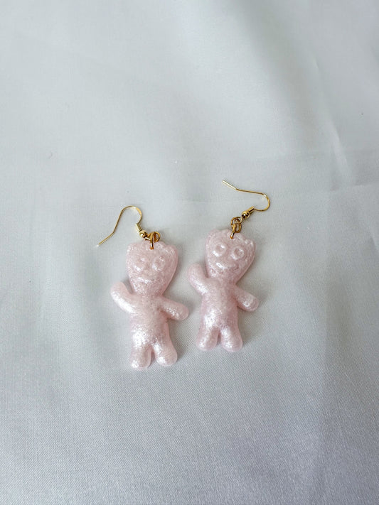 Pink sour candy dangles