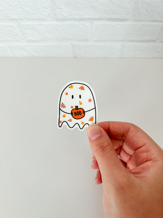 Mini Floral Ghost Sticker