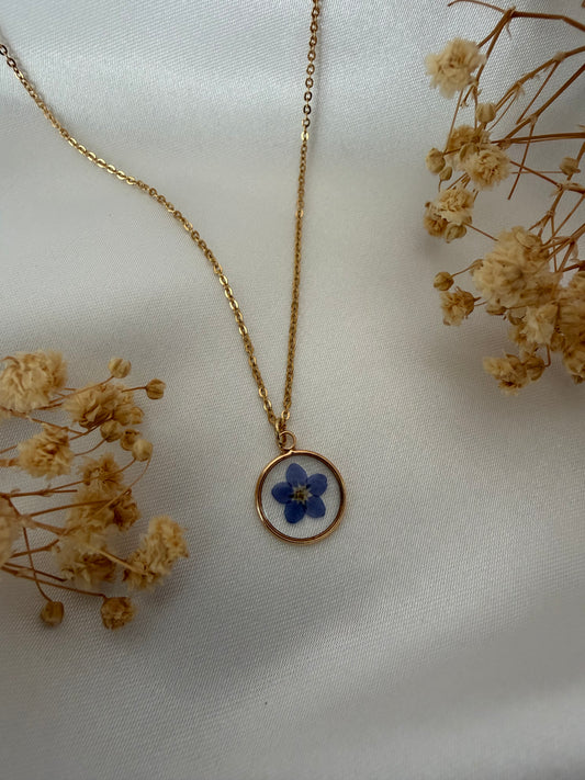 Forget me not circle Necklace