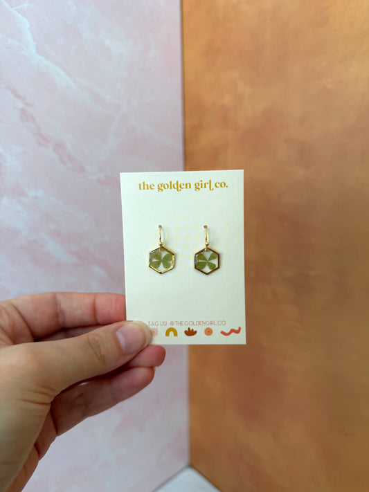 Clover Hexagon Mini Dangles #4