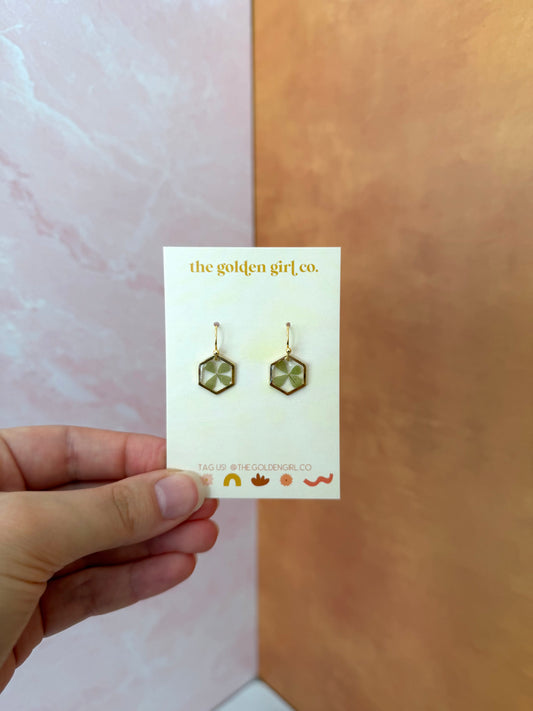 Clover Hexagon Mini Dangles #3