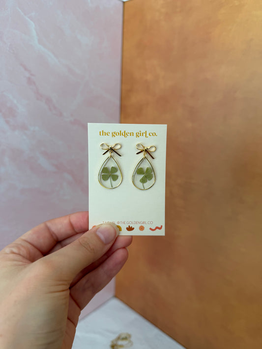 Clover Bow Dangles