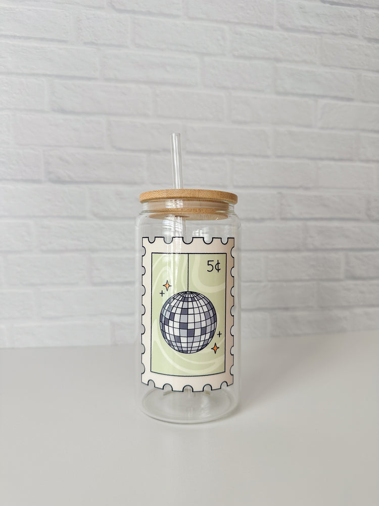 Disco Stamp Glass Cup
