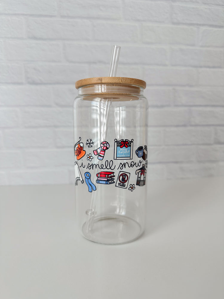 I Smell Snow Glass Cup