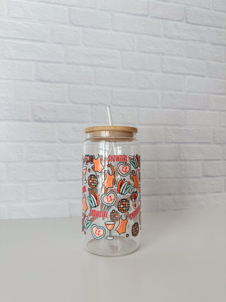 Showgirl Full Wrap Glass Cup