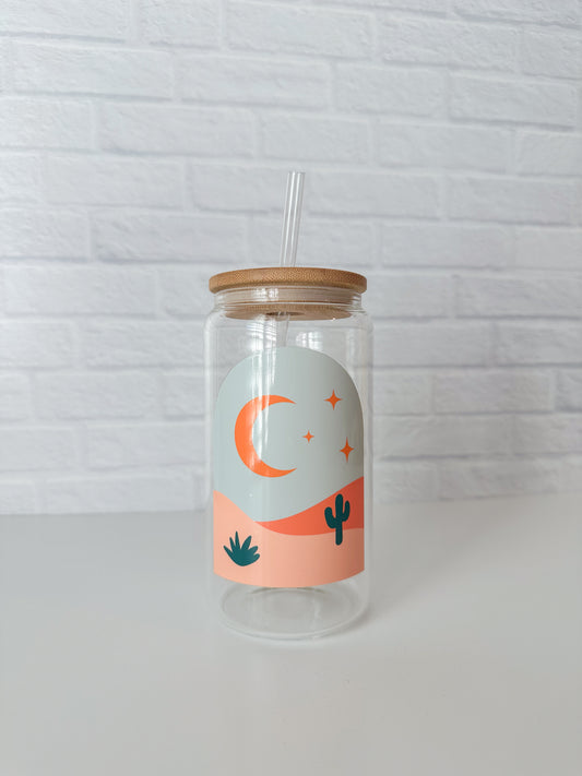 Desert Scene Glass Cup (Imperfect)