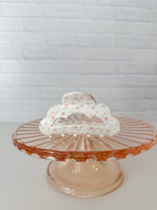 Delicate Floral Claw Clip