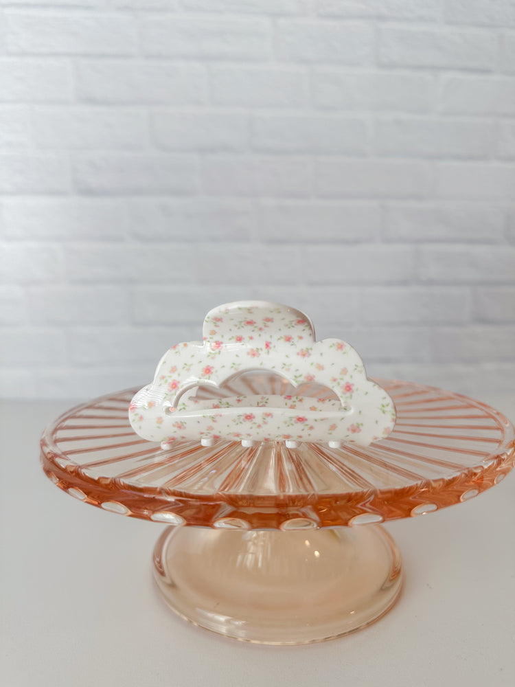 Delicate Floral Claw Clip