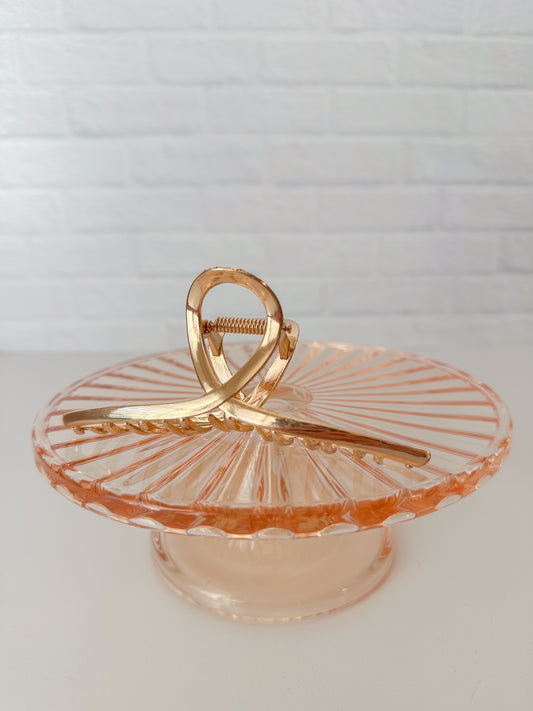 Swirl Gold Claw Clip