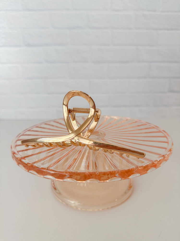 Swirl Gold Claw Clip