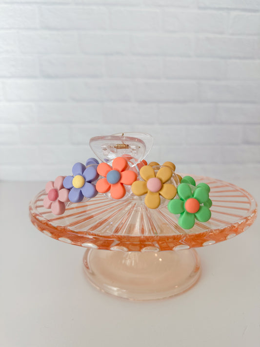 Pastel Floral Claw Clip