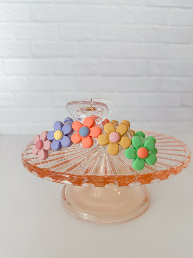 Pastel Floral Claw Clip