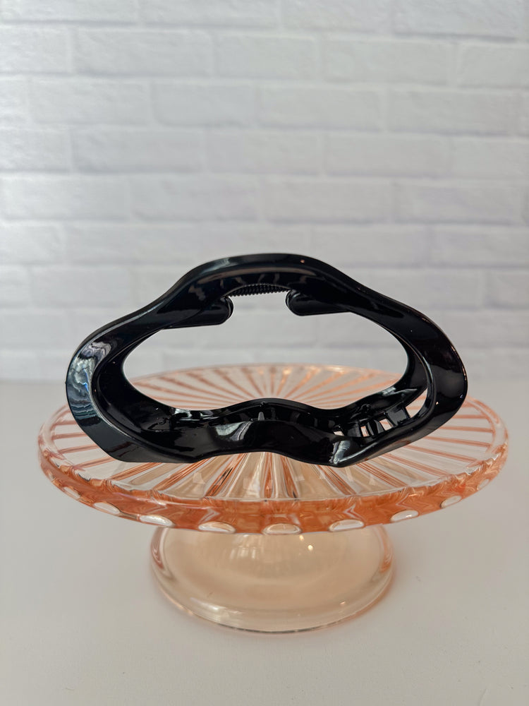 Black Abstract Claw Clip