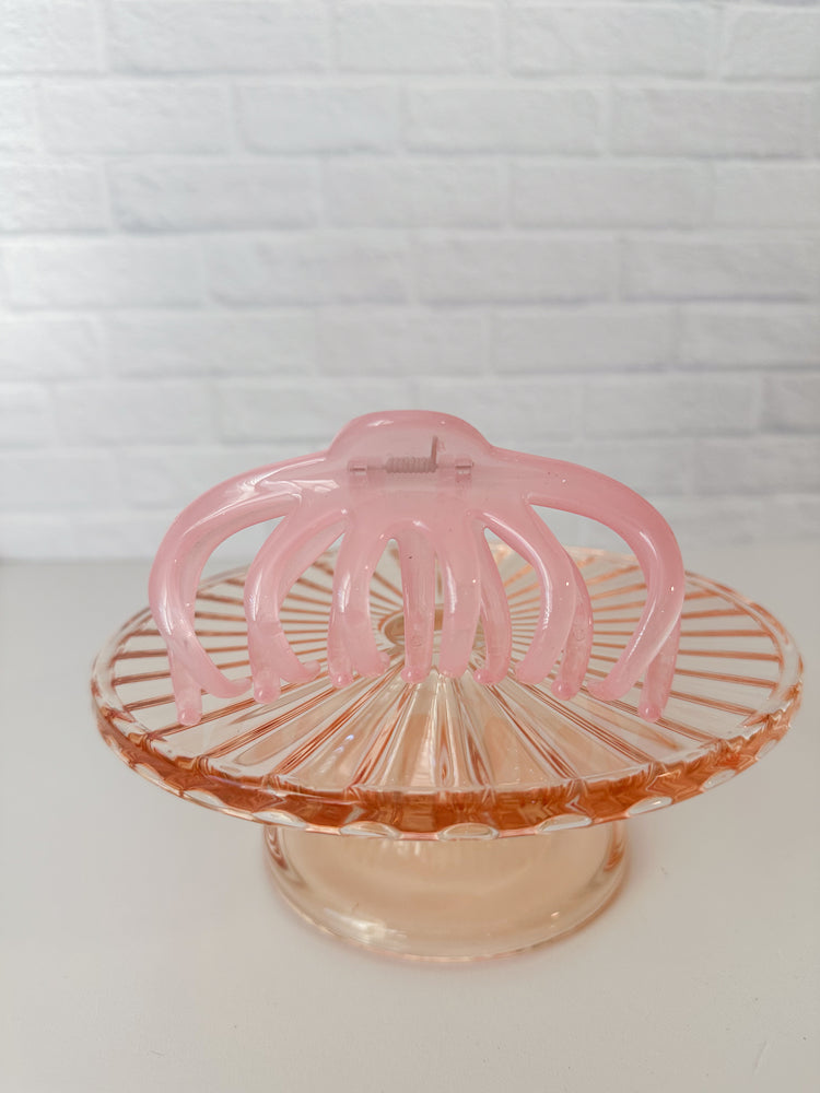 Pink Octopus Claw Clip