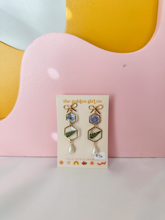 Multi-Floral Pearl Dangles