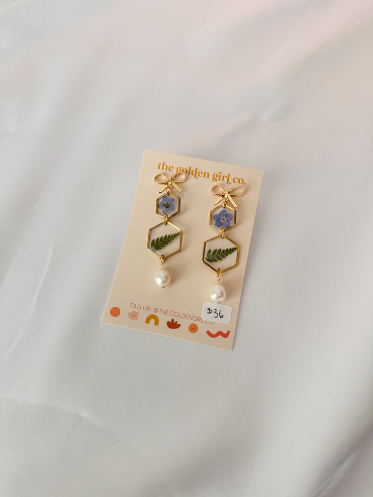 Multi-Floral Pearl Dangles