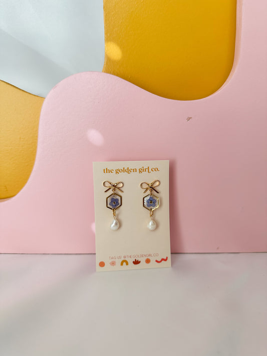 Floral Pearl Dangles