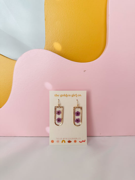 Purple Plum Blossom Dangles