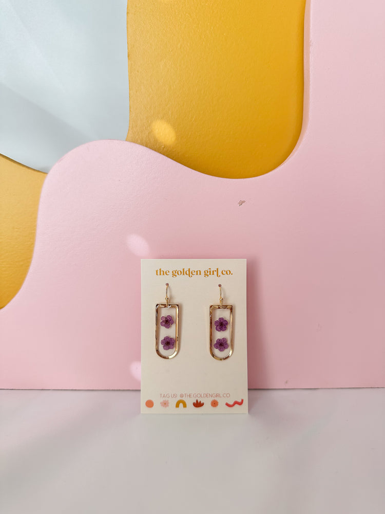 Purple Plum Blossom Dangles