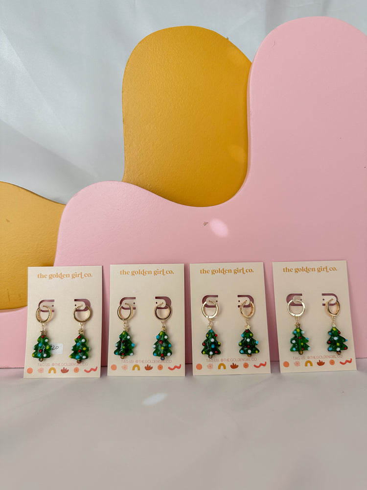 Beaded Christmas Tree Dangles