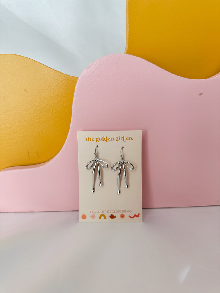Silver Long Bow Dangles