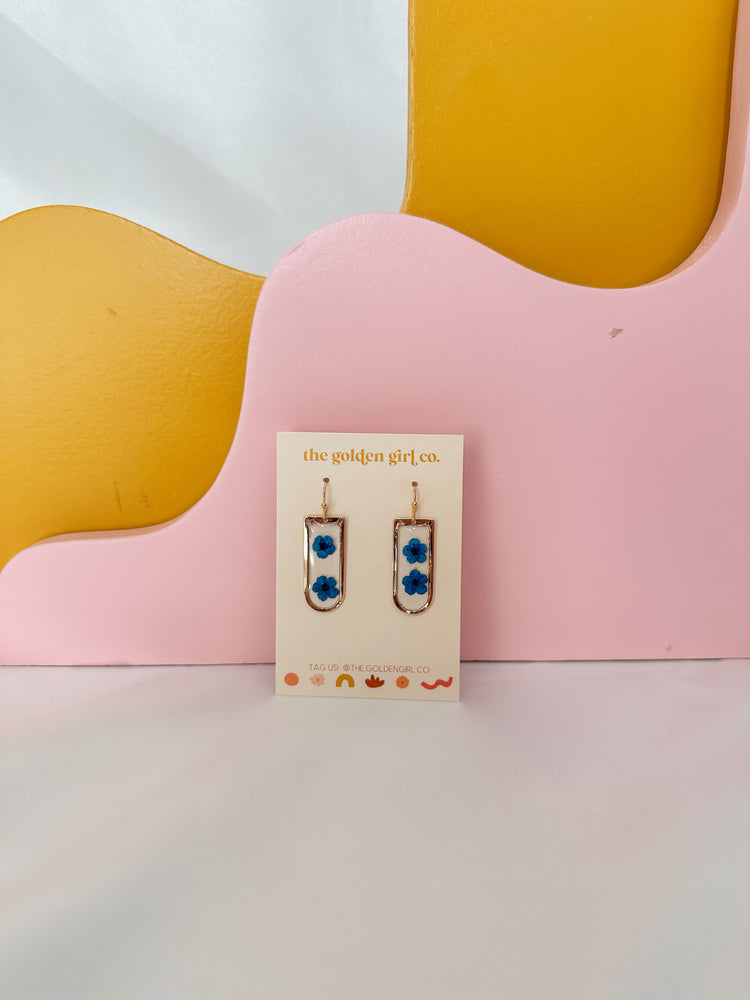 Dark Blue Blossom Dangles