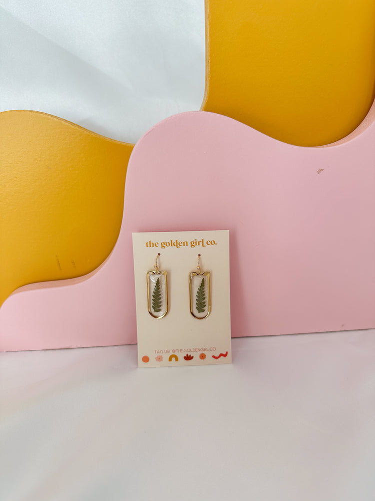 Dainty Gold Fern Dangles