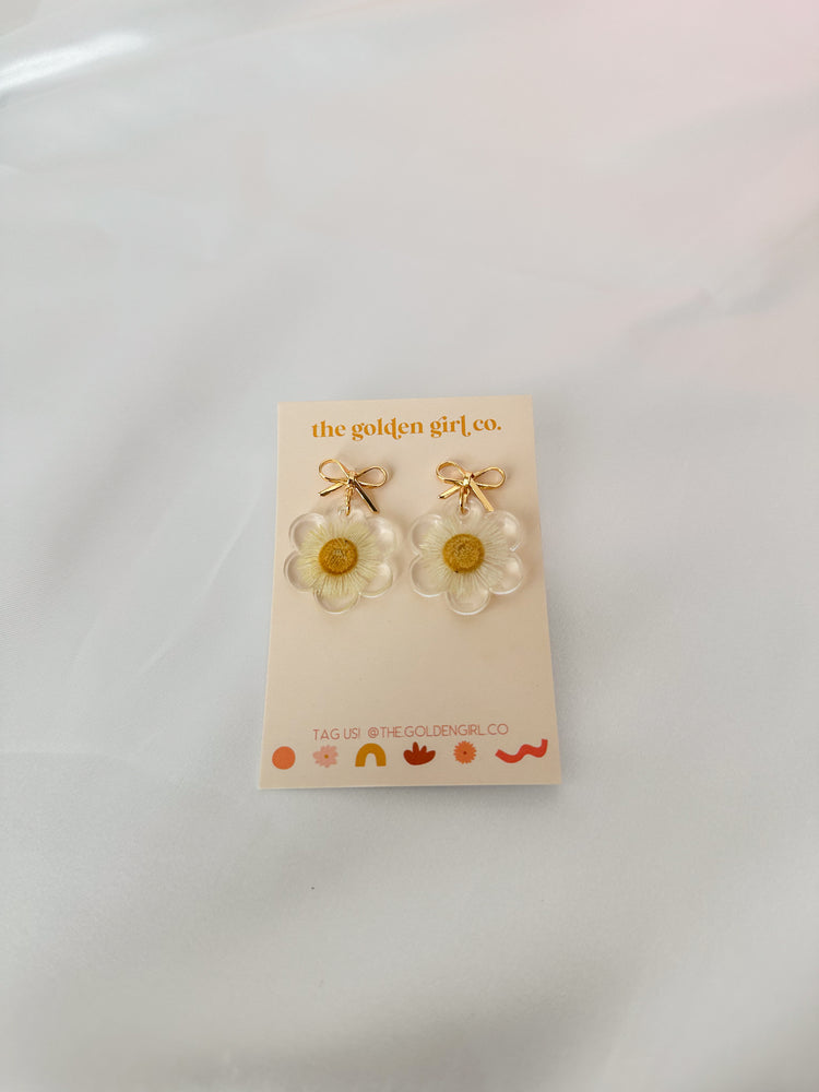 Fleabane Flower Bow Dangles