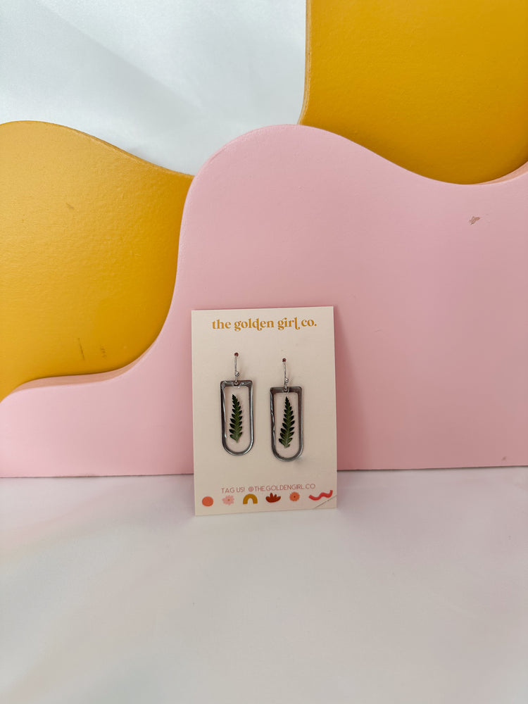 Dainty Silver Fern Dangles