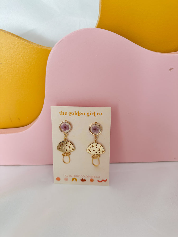 Floral Mushroom Dangles