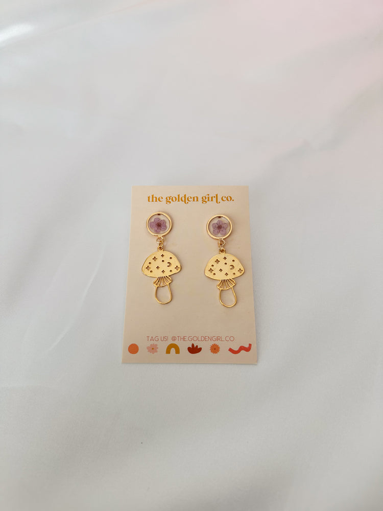 Floral Mushroom Dangles