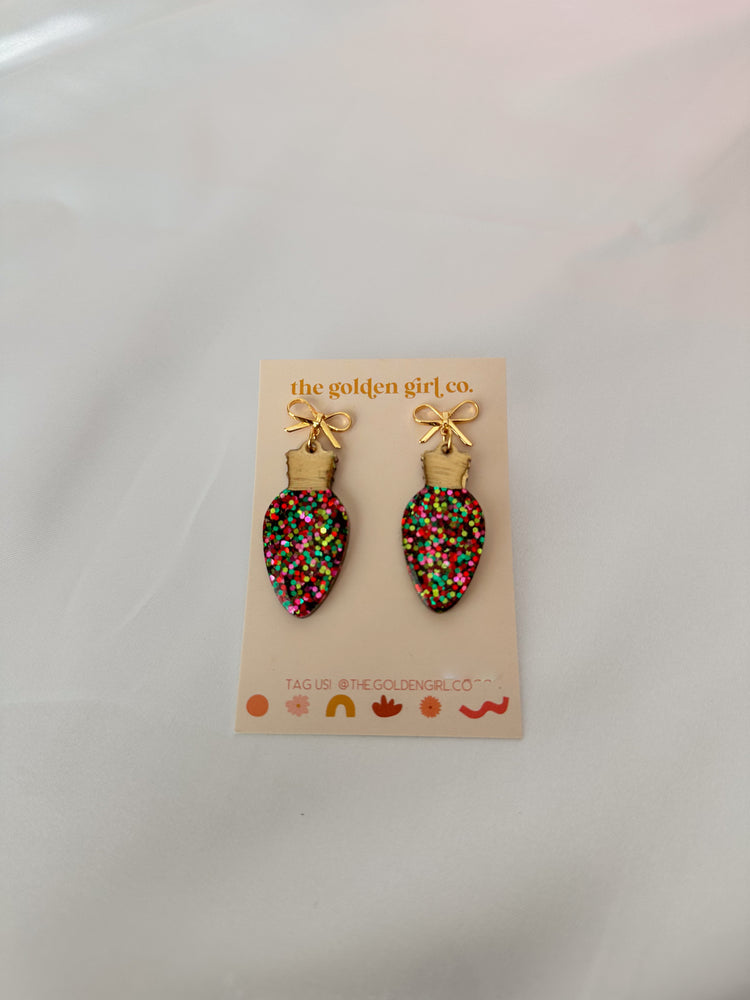 Cutie Christmas Bow Bulb Dangles