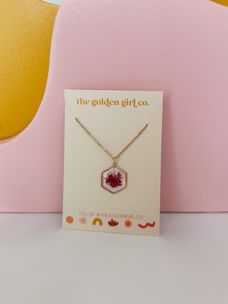 Magenta Queen Anne Necklace