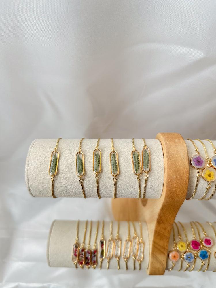 Adjustable Pressed Flower Bracelets